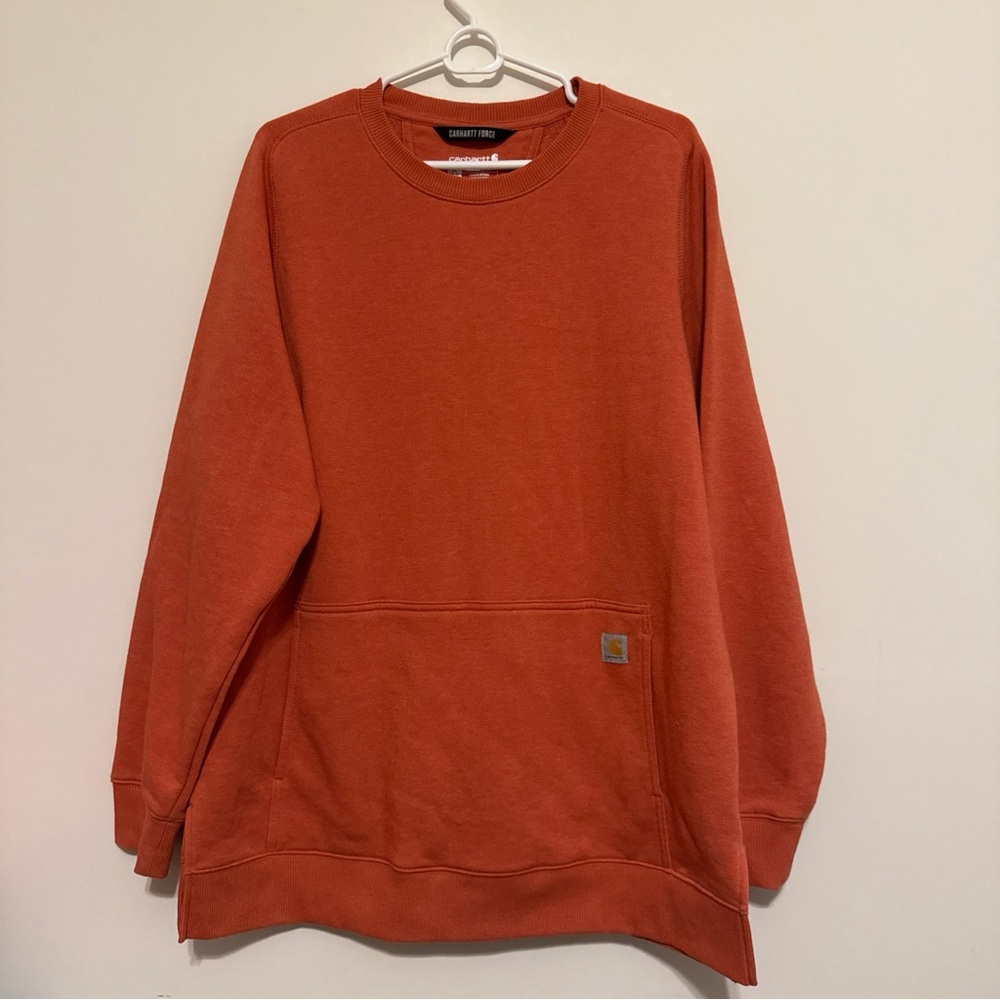 Carhartt Force Youth Young Men XL (16-18) Orange Sweater with front hand pocket